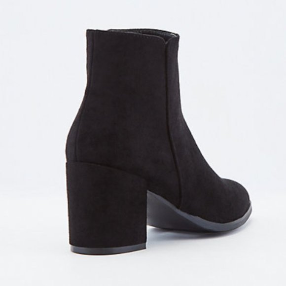 Faux Suede Pointy Toe Ankle Boot - Picture 2 of 3